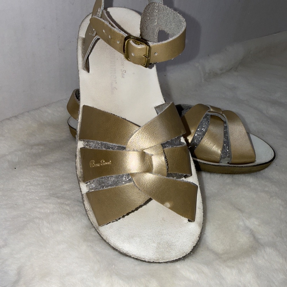 Salt Water Hoy Shoes Sun-San Swimmer Preppy Designer Sandals Big Girls Size 3